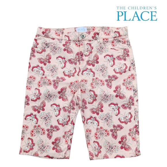 The Children's Place Other - The Children Place Girls Shorts Skimmer Butterflies Pink Adjustable Waist Siz 14